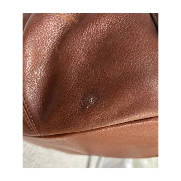 B. Makowsky Brown Leather Studded Shoulder Bag #42621 - Picture 13 of 13